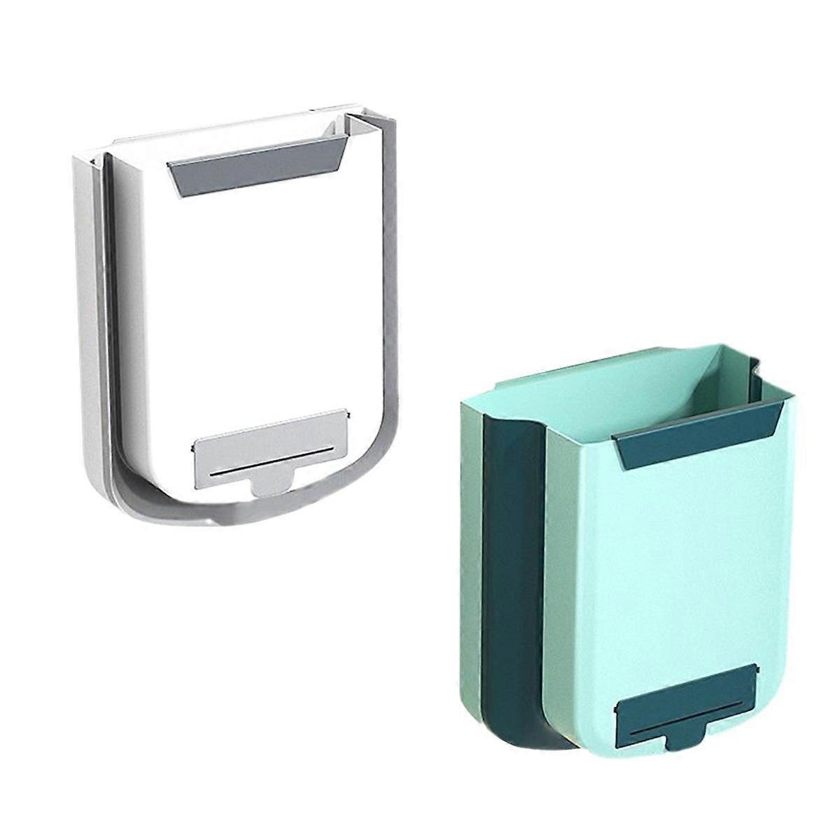 Kitchen Compost Bin, Collapsible Hanging Countertop Trash Can with Lid, Cabinet/Bathroom/RV/Bedroom