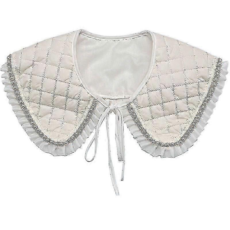 Girl Women's Fake Collar Pearl Thickened Versatile Lotus Leaf Doll Collar Shawl