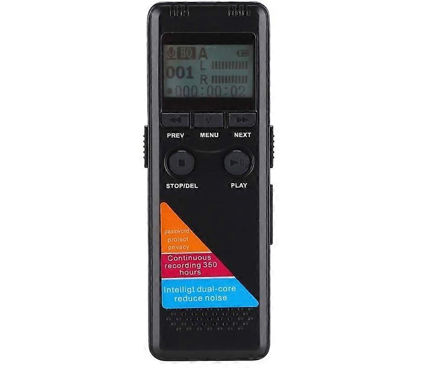 Voice Recorder, MP3 MP4 8GB 3.5mm Stereo LCD Screen Portable Recorder, Support A-B Repeat Playback Recording Pen, HD USB Audio Voice Recorder(Black)