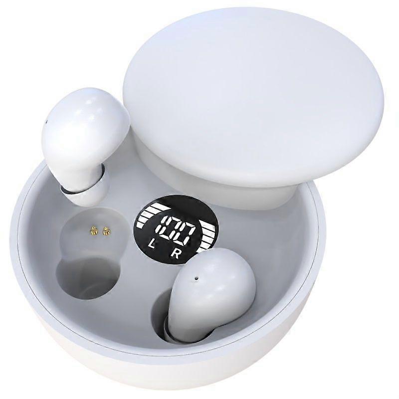 Mini invisible bluetooth earbuds Bluetooth 5.4 IPX5 waterproof Ergonomic(White)