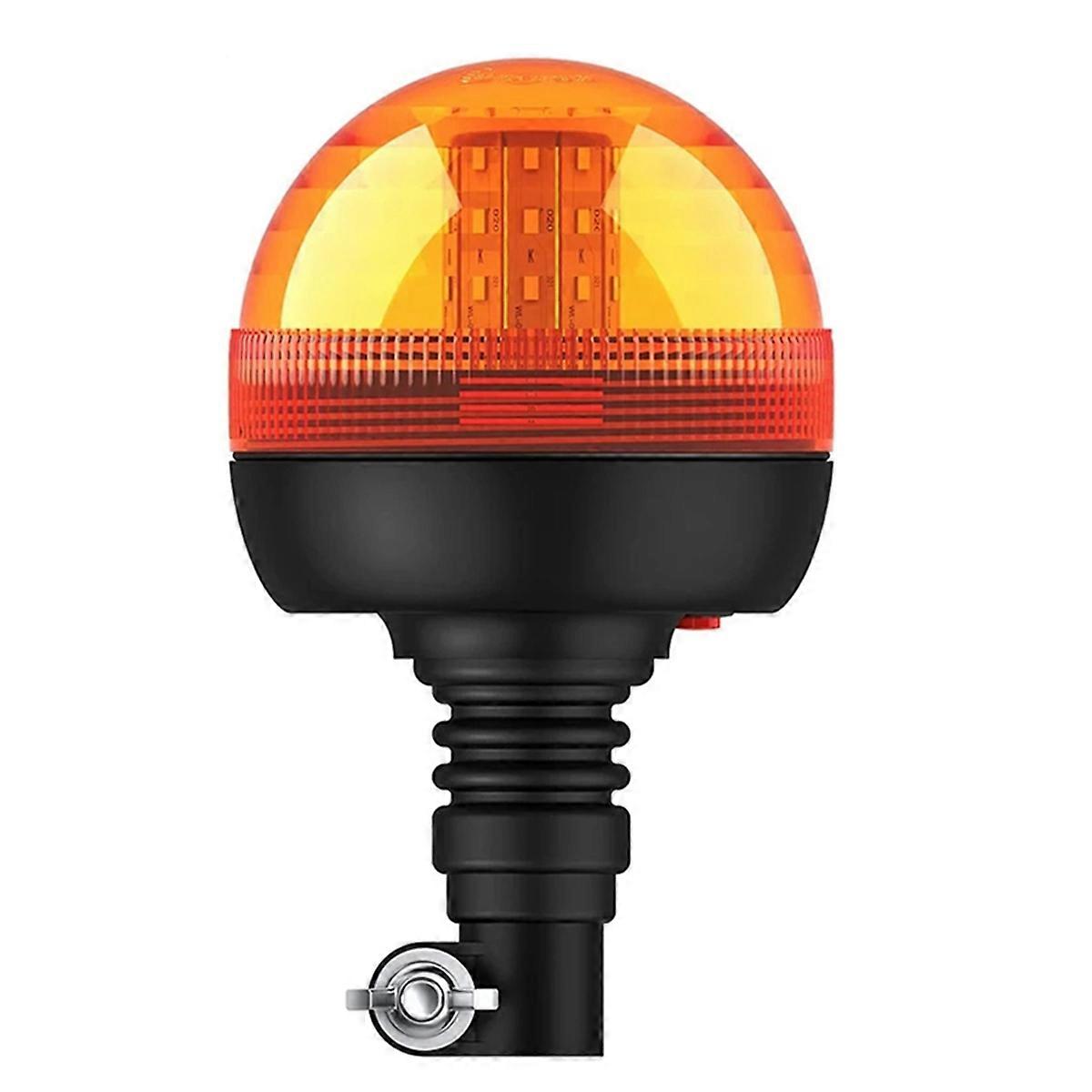 LED Rotating Warning Light for Tractor Truck Flashing Amber Flexible Emergency Strobe Lamp Beacon Forestry