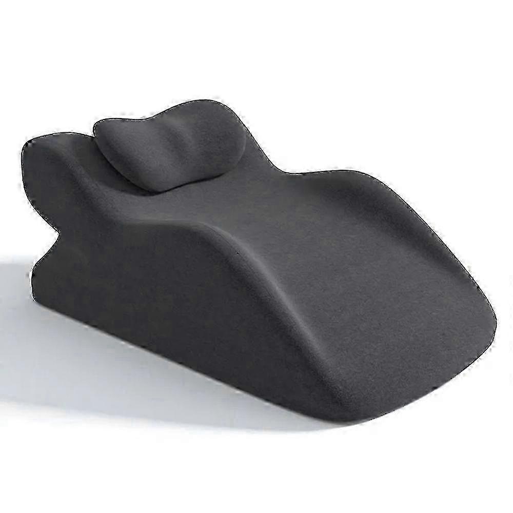 2025 Cushions & Pillows 2Pcs Set Ergonomic Memory Foam Intimate Positioning Pillow for Couples with Mini Support Cushion Dark Grey
