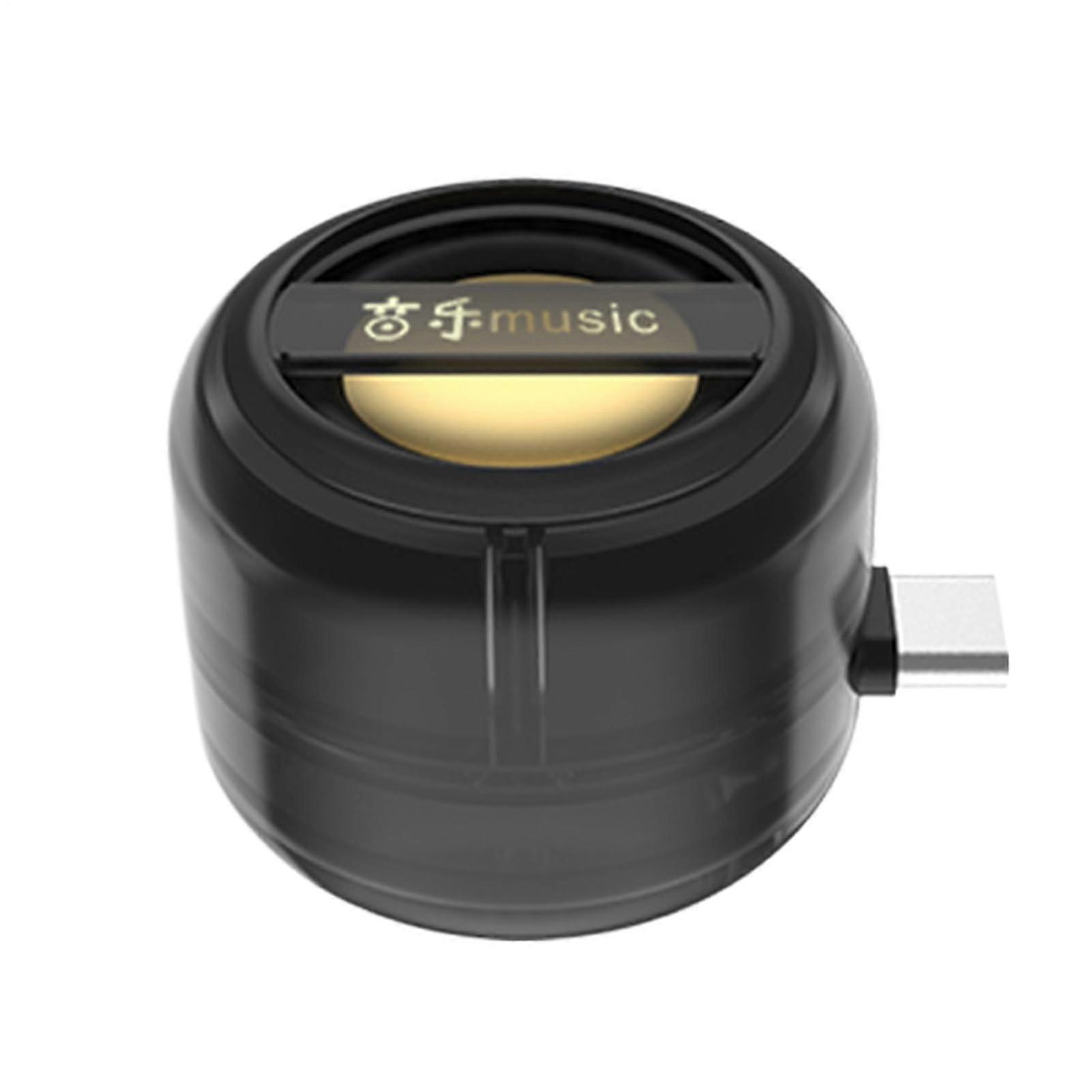Speaker Amplifier Plug And Play For Music And Calls Compact 4.1x4.1x3.4cm Black Portable Computer Audio Booster
