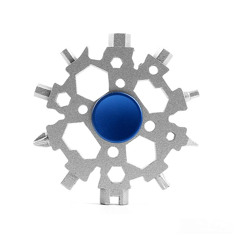 22 In 1 Snowflake Multi-tool With Multi-function Card Wrench Men's Gift Blue