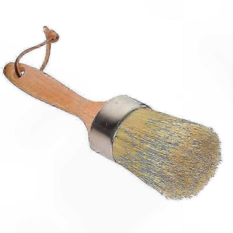 Large 2-in-1 Natural Bristle Brush for Chalk and Wax Painting, Ideal for Stencils and Home Decor Projects