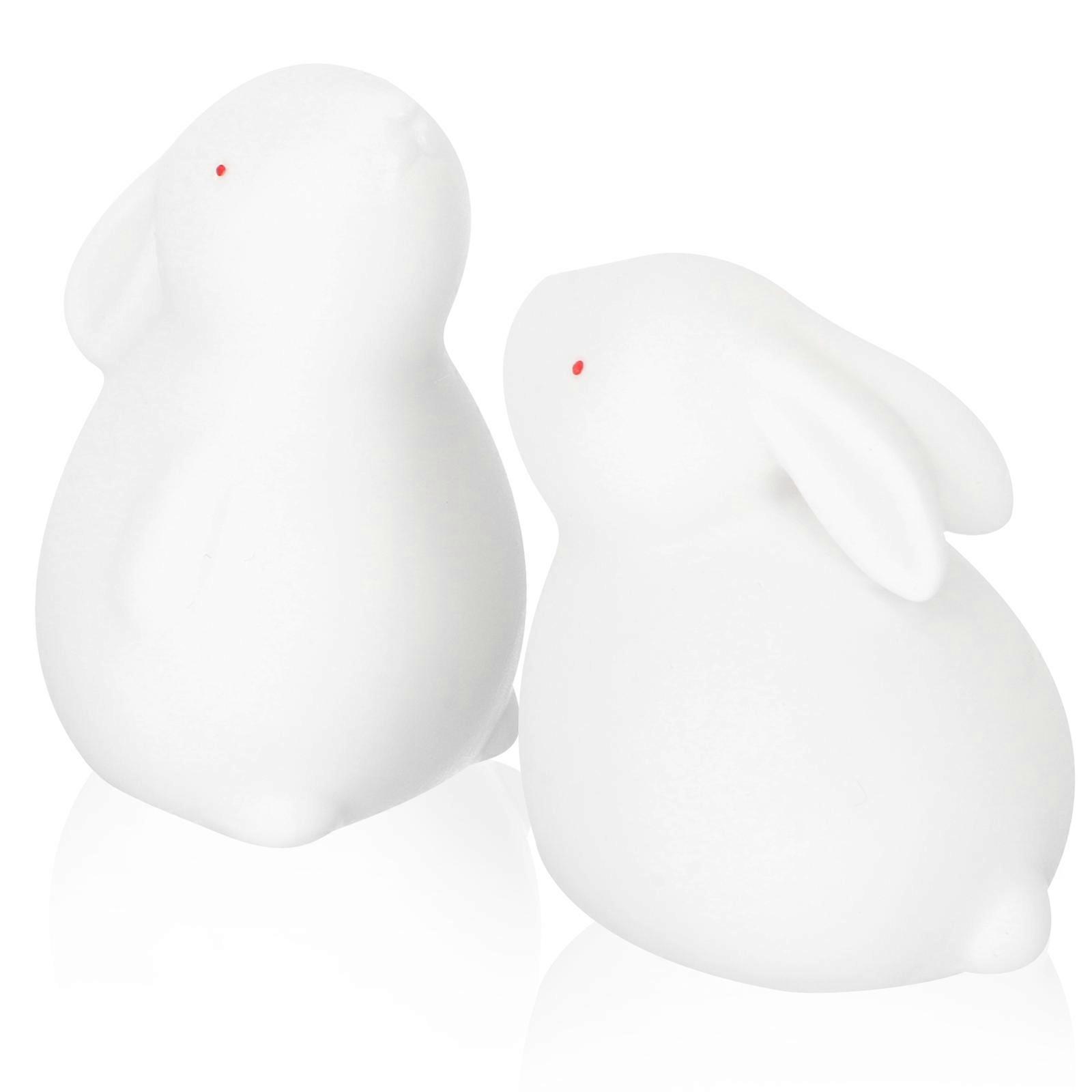 6Pcs Ceramic Rabbit Figurines for Tabletop Decoration White Bunny Ornaments