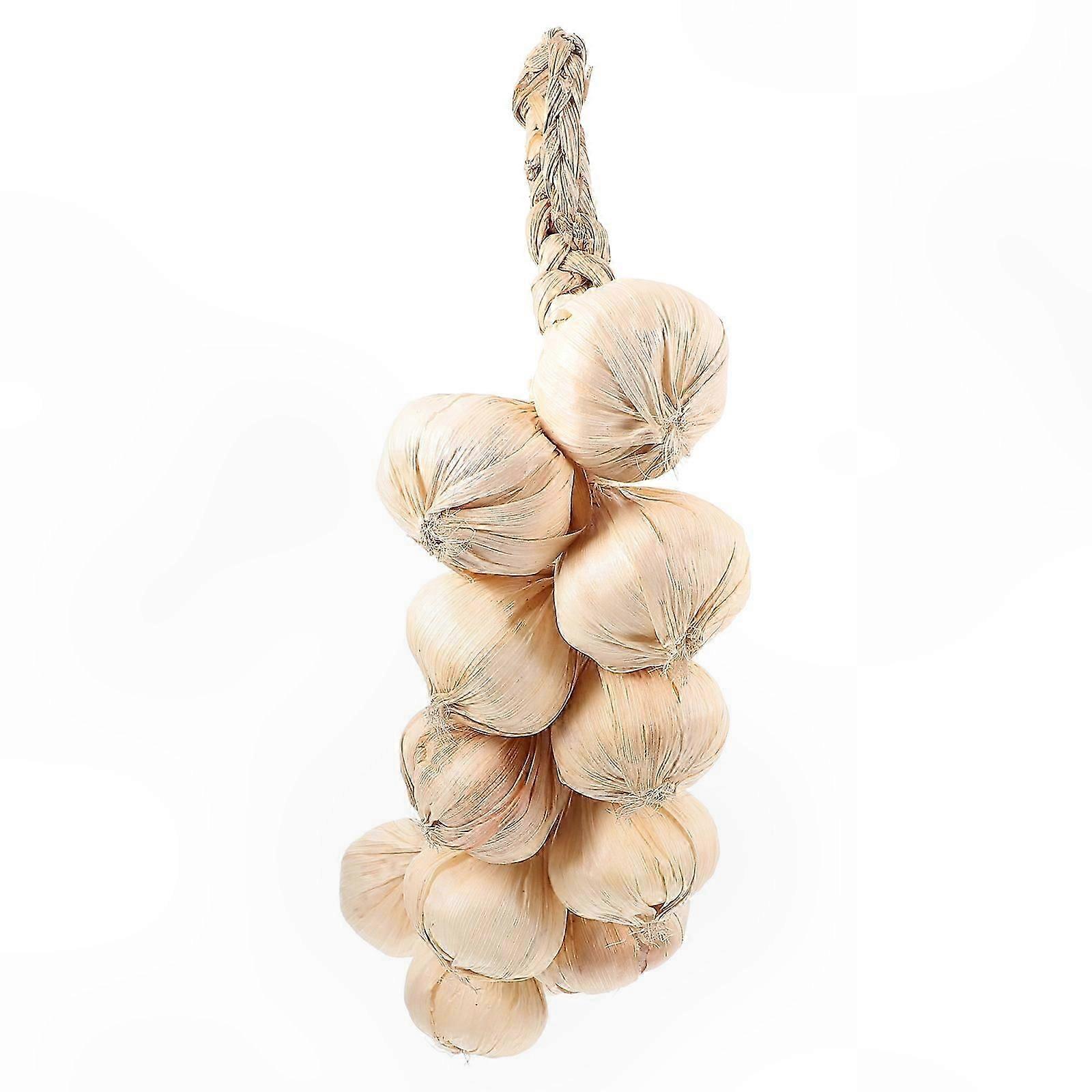 Realistic Artificial Garlic Strings for Indoor Decoration, White Ornamental Crafts, 40.5x10x6.5cm, Made with Simulation Techniques, Single Piece