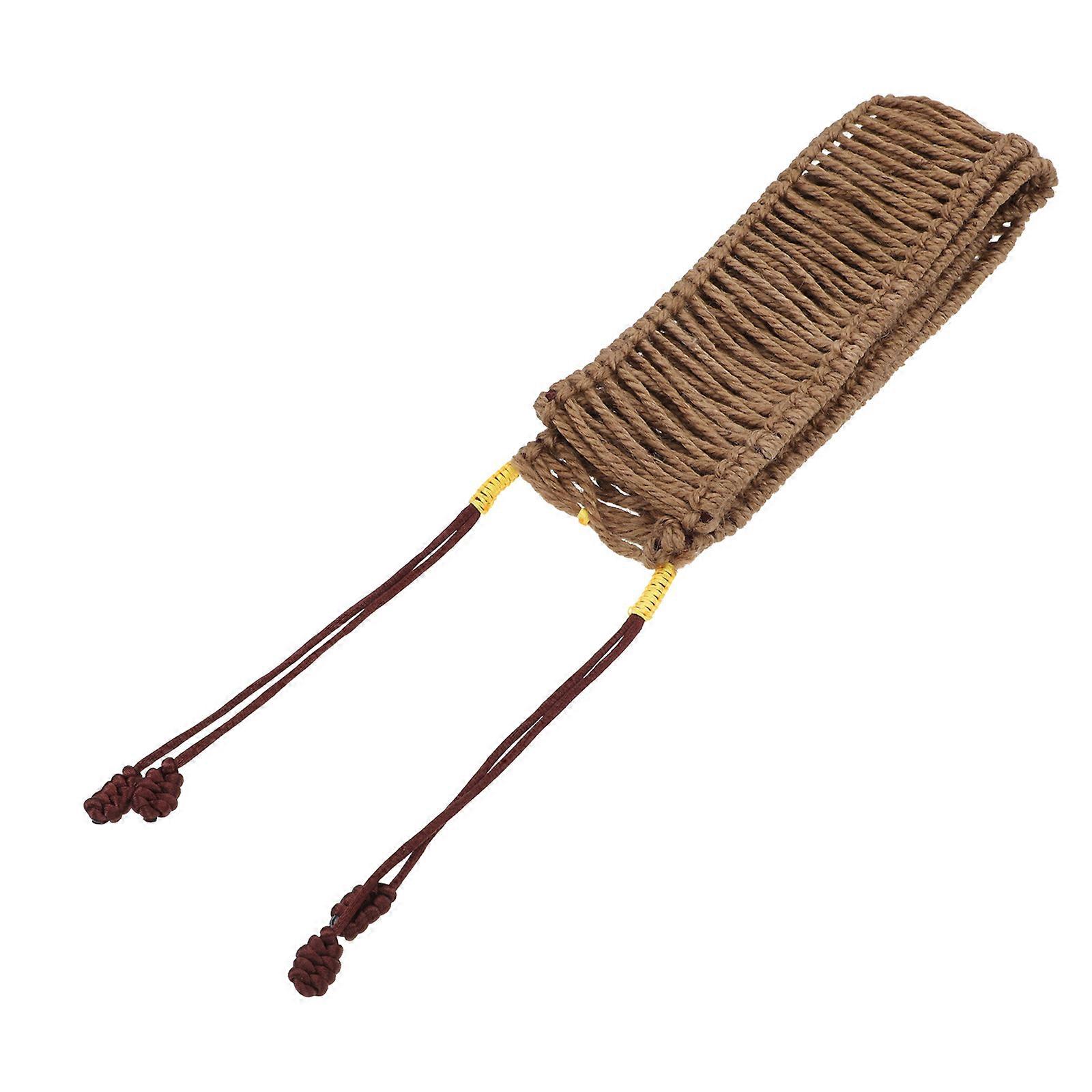 Braided String Woven Rope Ring for Steel Tongue Drum Natural Fiber Rope Brown Decorative 1Pack