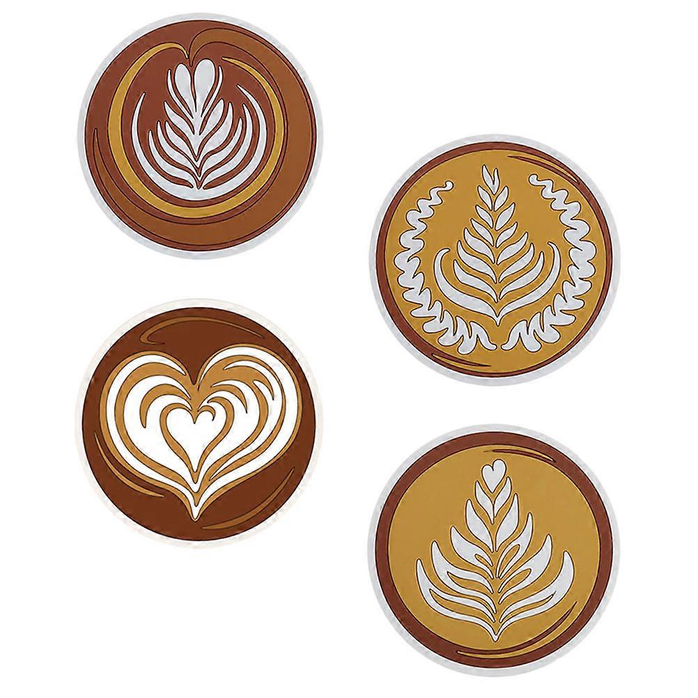 Coffee Cup Mat PVC Anti-Scald Coasters for Home Use Set of 4