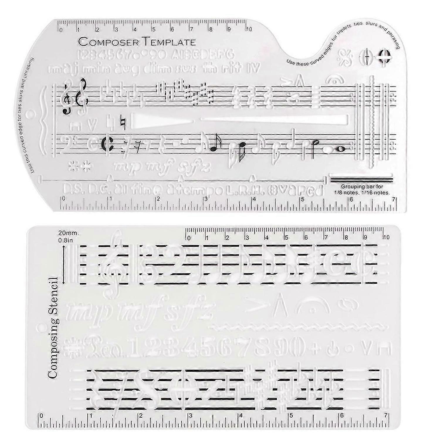Song Writer'S Composing Template Stencil