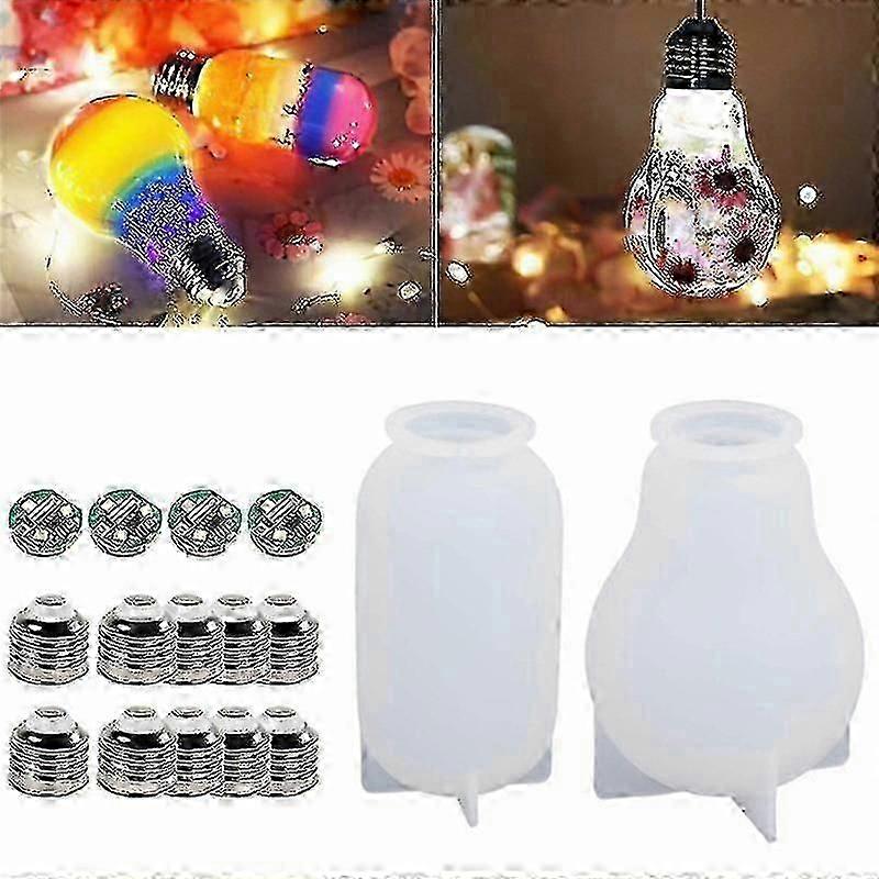 16pcs/set LED灯泡模具 树脂铸造模具 硅胶工艺 树脂灯泡模具