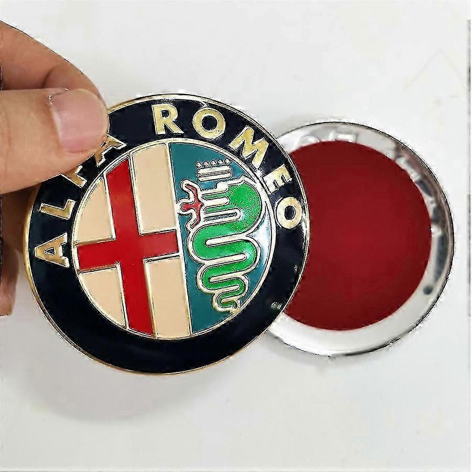 Κατάλληλο για Alfa Romeo εμπρός και πίσω λογότυπο Αυτοκόλλητα καλύμματος κεφαλής Alfa Romeo-alfa 74mm Gold (τέσσερα πακέτα)-TF