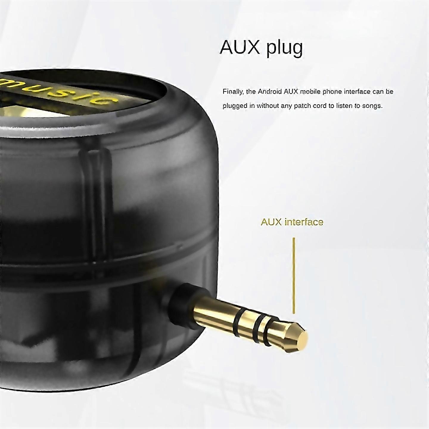 For Mini Speaker Universal 35mm Sound Box Phone Speaker Transparent Blue