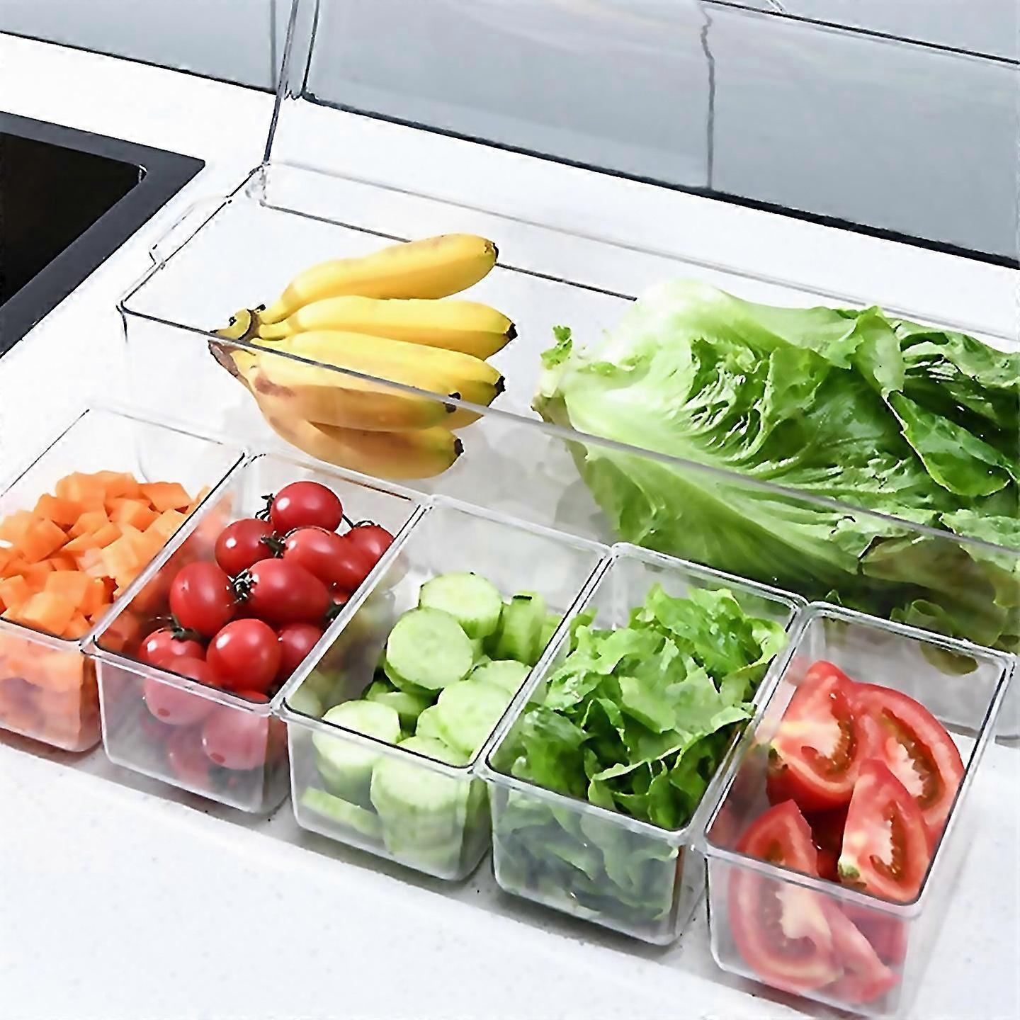 For Ice Chilled Condiment Tray With 5 Containers