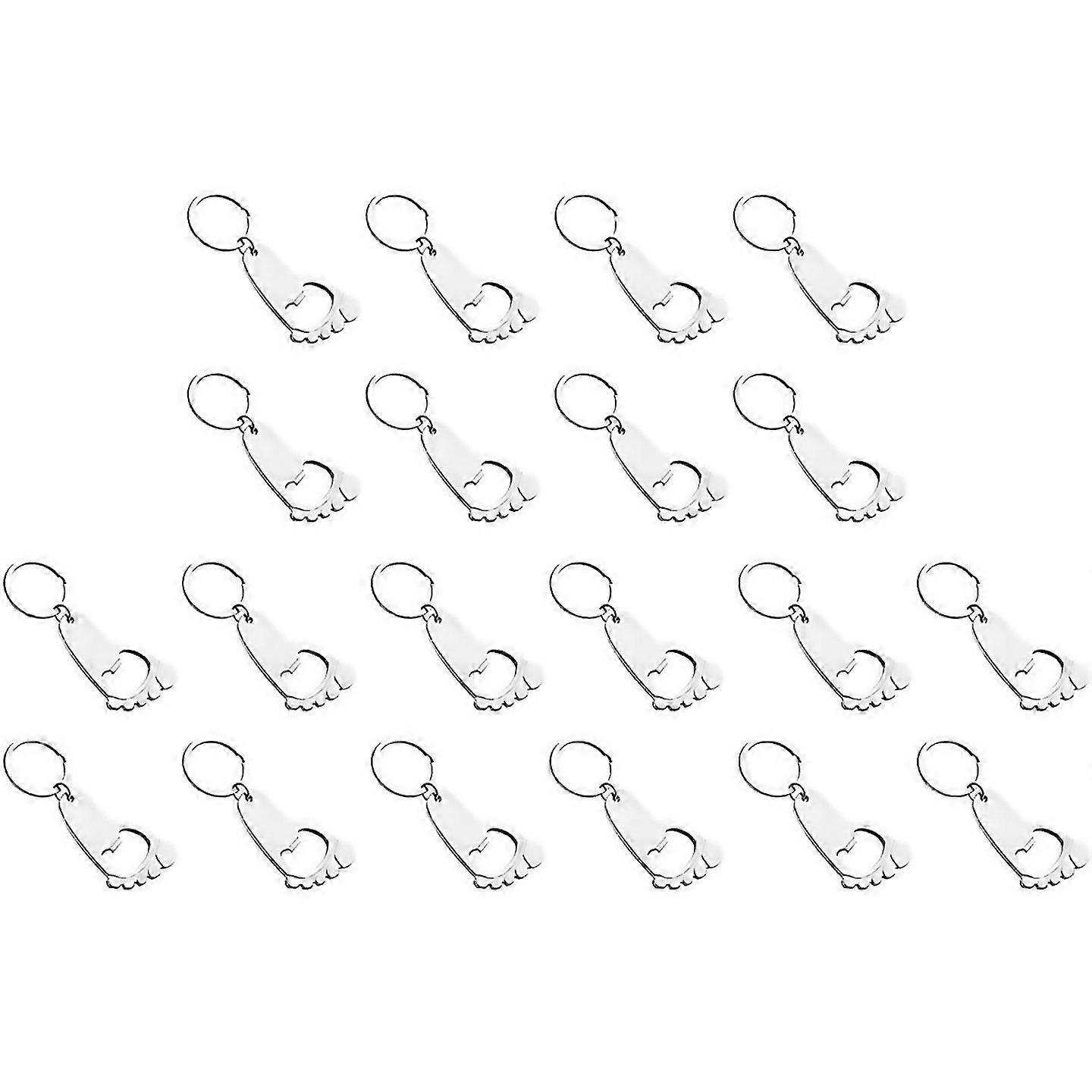 For 20pcs Creative Keychain Beer Bottle Opener Keychain Chain