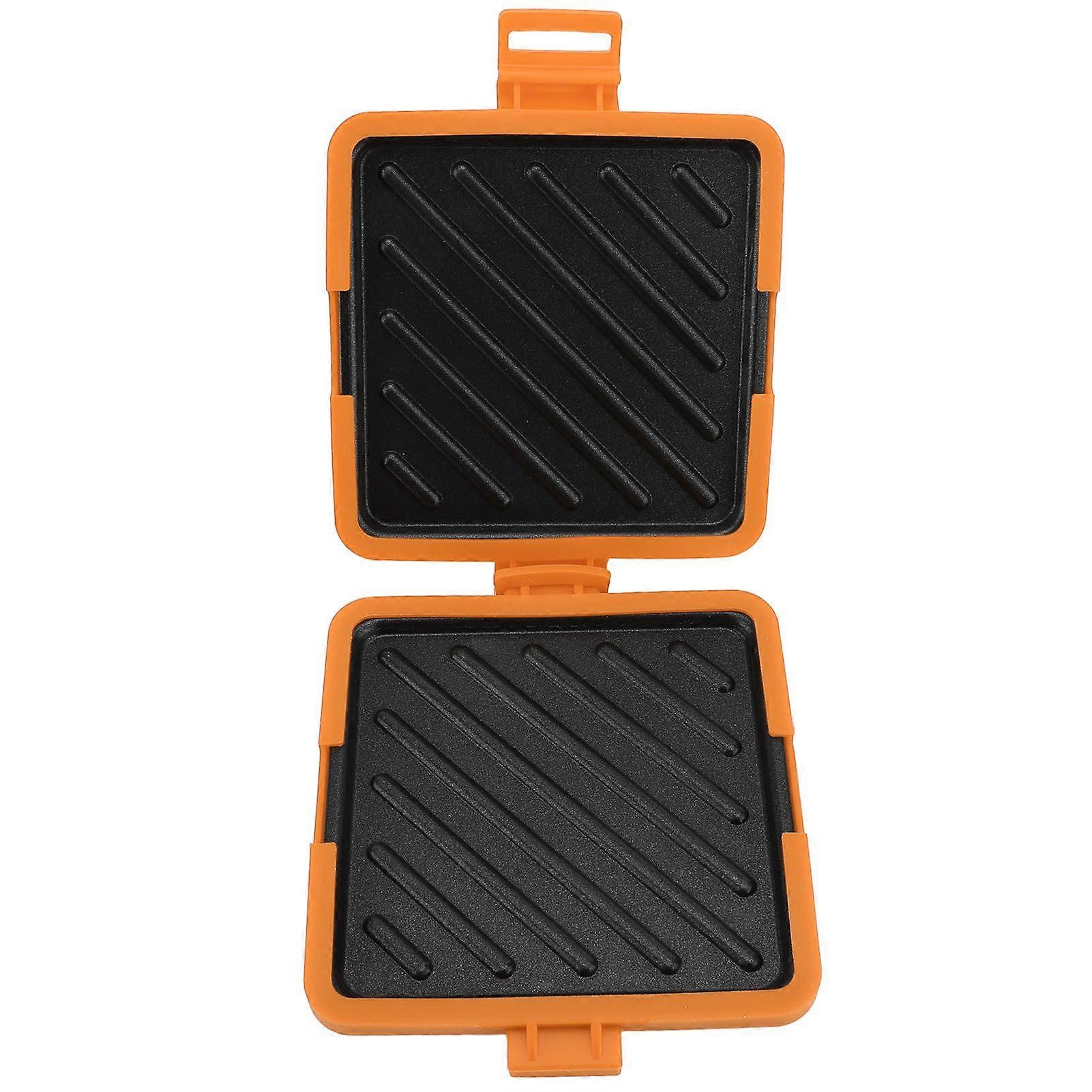 Microwave Toastie Sandwich Maker Microwavable Toaster with Adjustable Silicone Straps No Electricity Cordless Orange