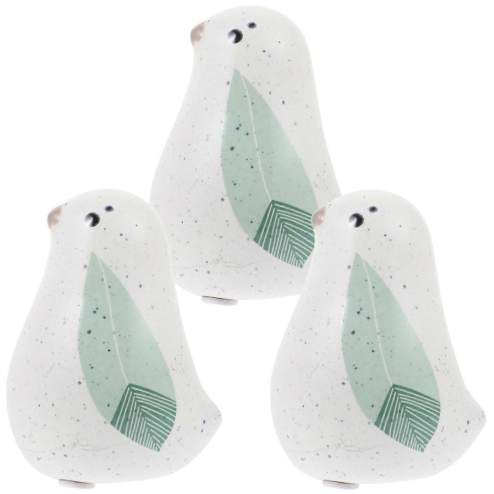Decoration Ceramic Bird Shaped Desktop Crafts for 6Pcs Ornament