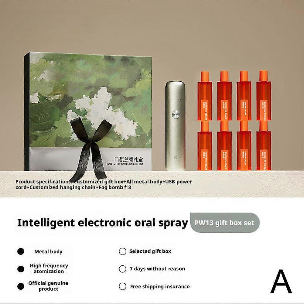 Portable Oral Spray Kit with 8 Flavor Bombs for Instant Fresh Breath On The Go