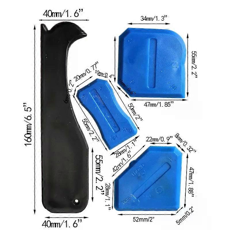 Caulking Removal Tool with Glass Glue Corner Scrapers Sealant Finishing Tool Sewing tool Multi-function Spatula Relieving tool