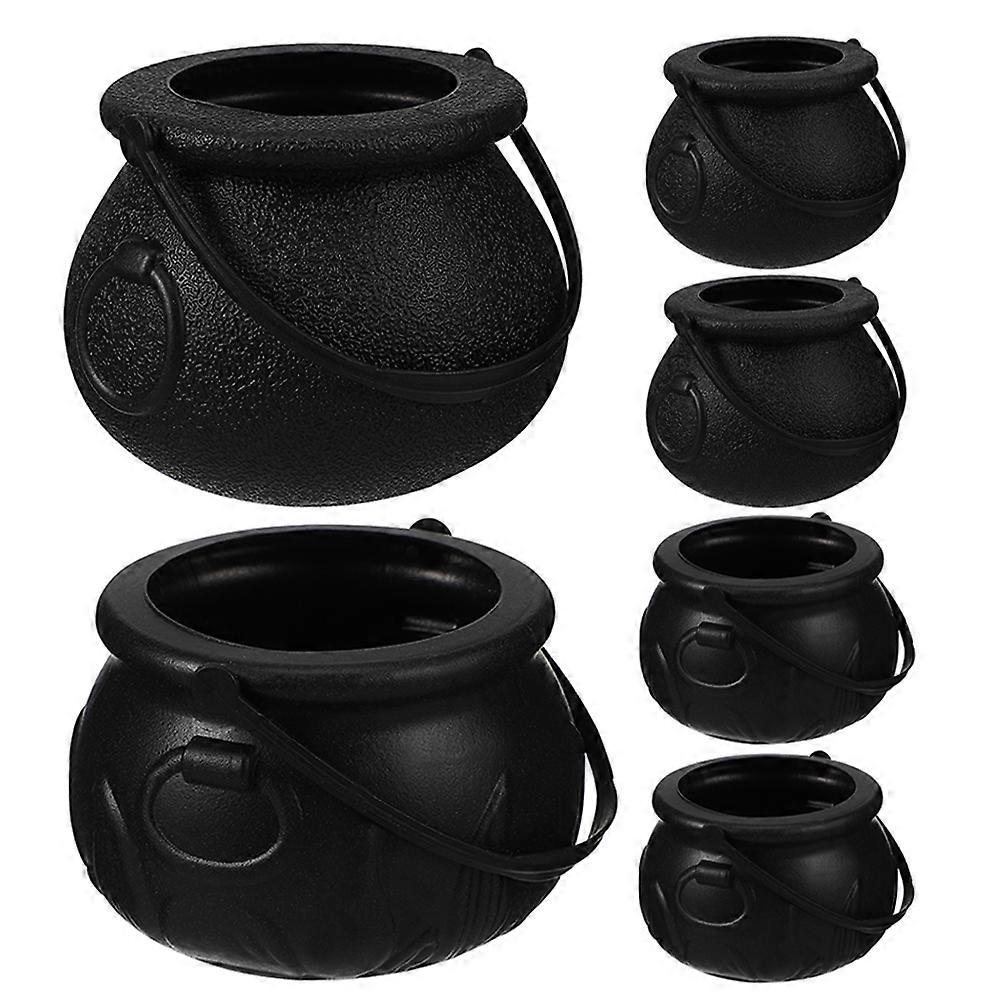 Halloween Style Candy Bucket For Party Favors And Events In Black Color With Storage Function 24Pcs