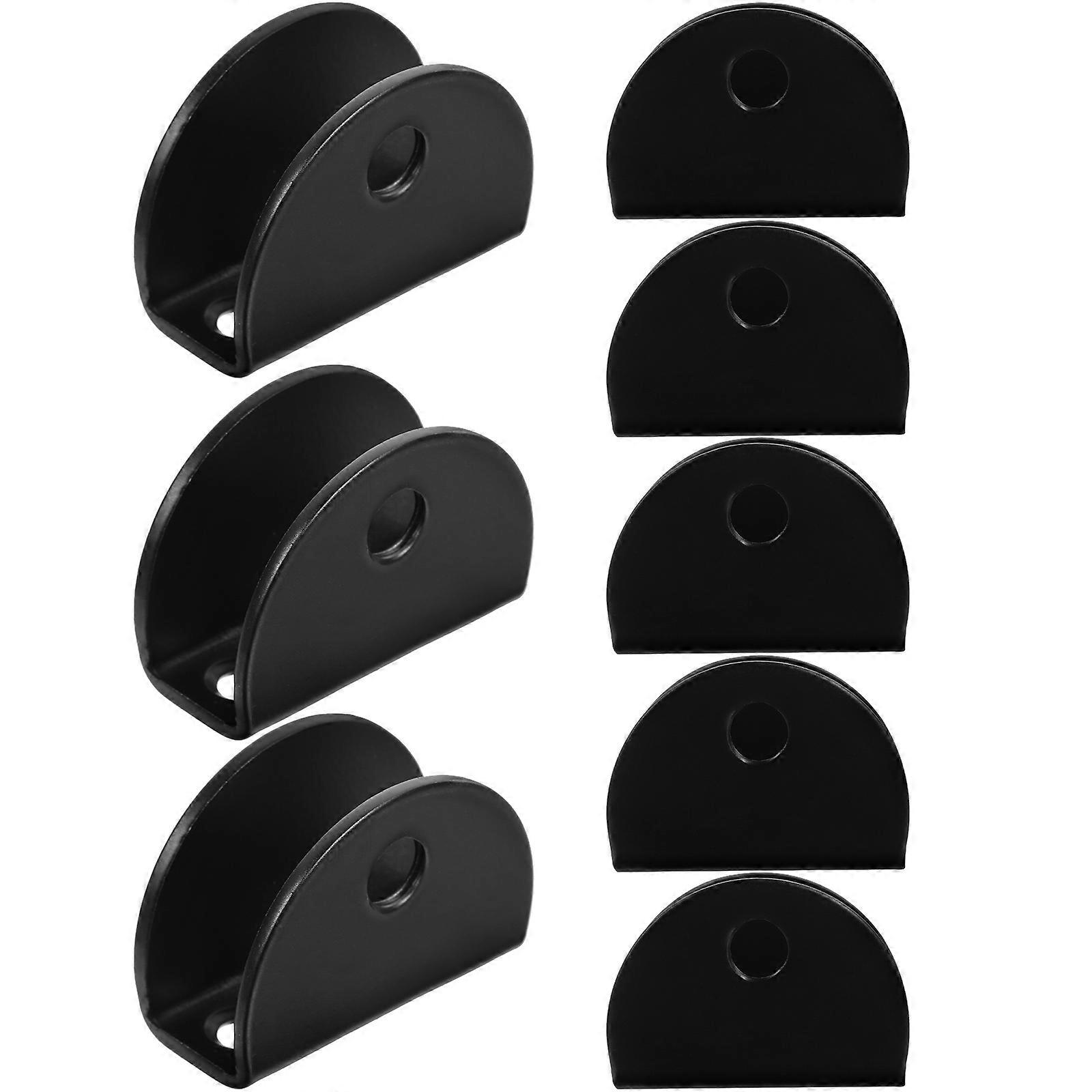 Floating Shelf Clamp Mirror Clips for Storage 8Pcs Black Stainless Steel