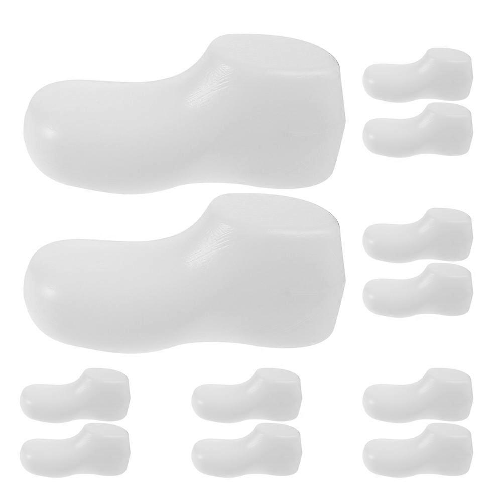 Toddler Foot Mannequin 30 Pairs Baby Shoe Shaper For Home And Shoe Store Display White Plastic