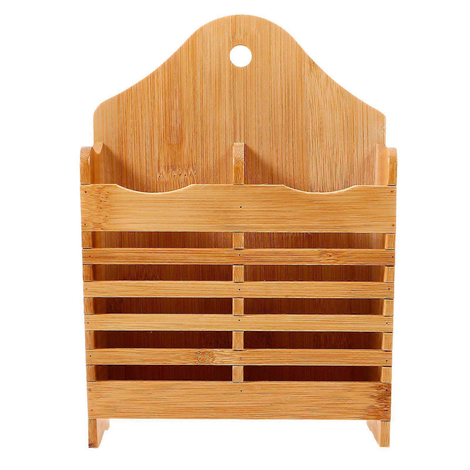 Chopsticks Holder 4Pcs Bamboo Holder Ideal For And Home With Space-Saving Design