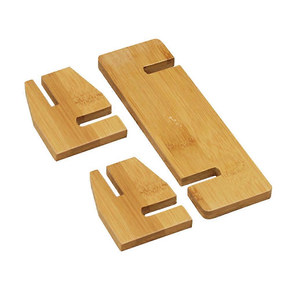 Folding Fan Holder Fans Display Stand 3Pcs Japanese Wood Base