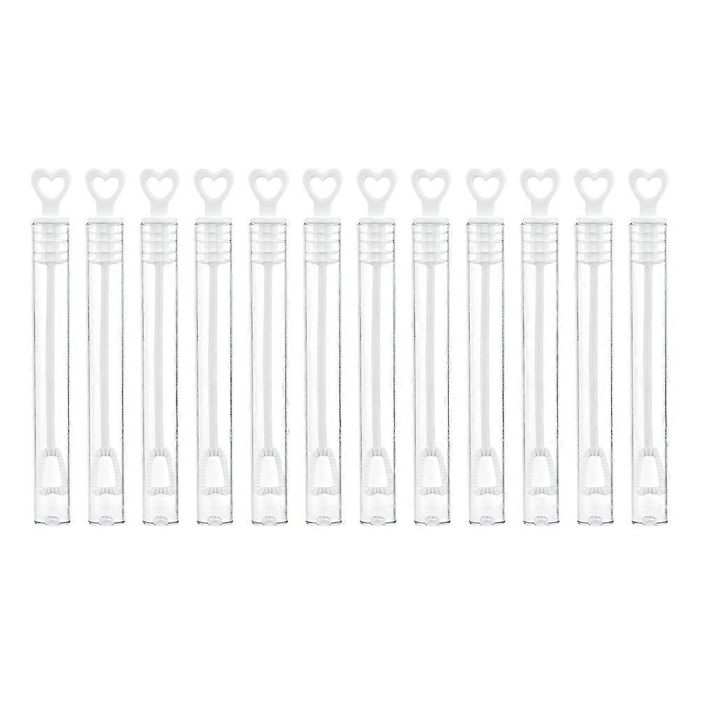 Love Heart Bubble Wands for Wedding Use 12Pcs Refillable Plastic