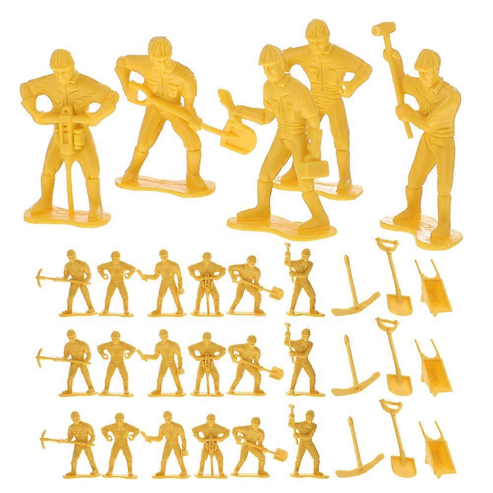 Miniature Construction Worker Figurine 315 Pcs Perfect For Home Use Learning And Problem Solving Yellow