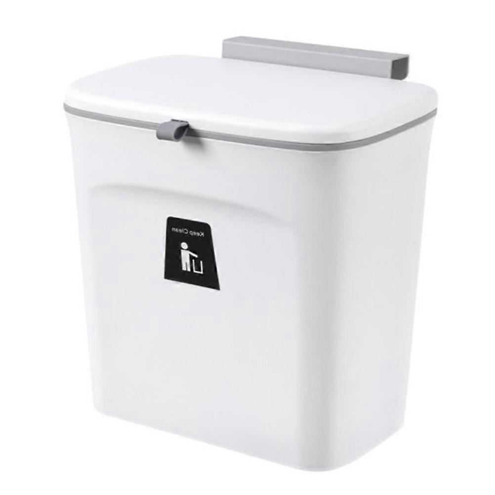 Hanging Garbage Can Plastic Wall Mount Trash Can with Lid 2Pcs for Garbage