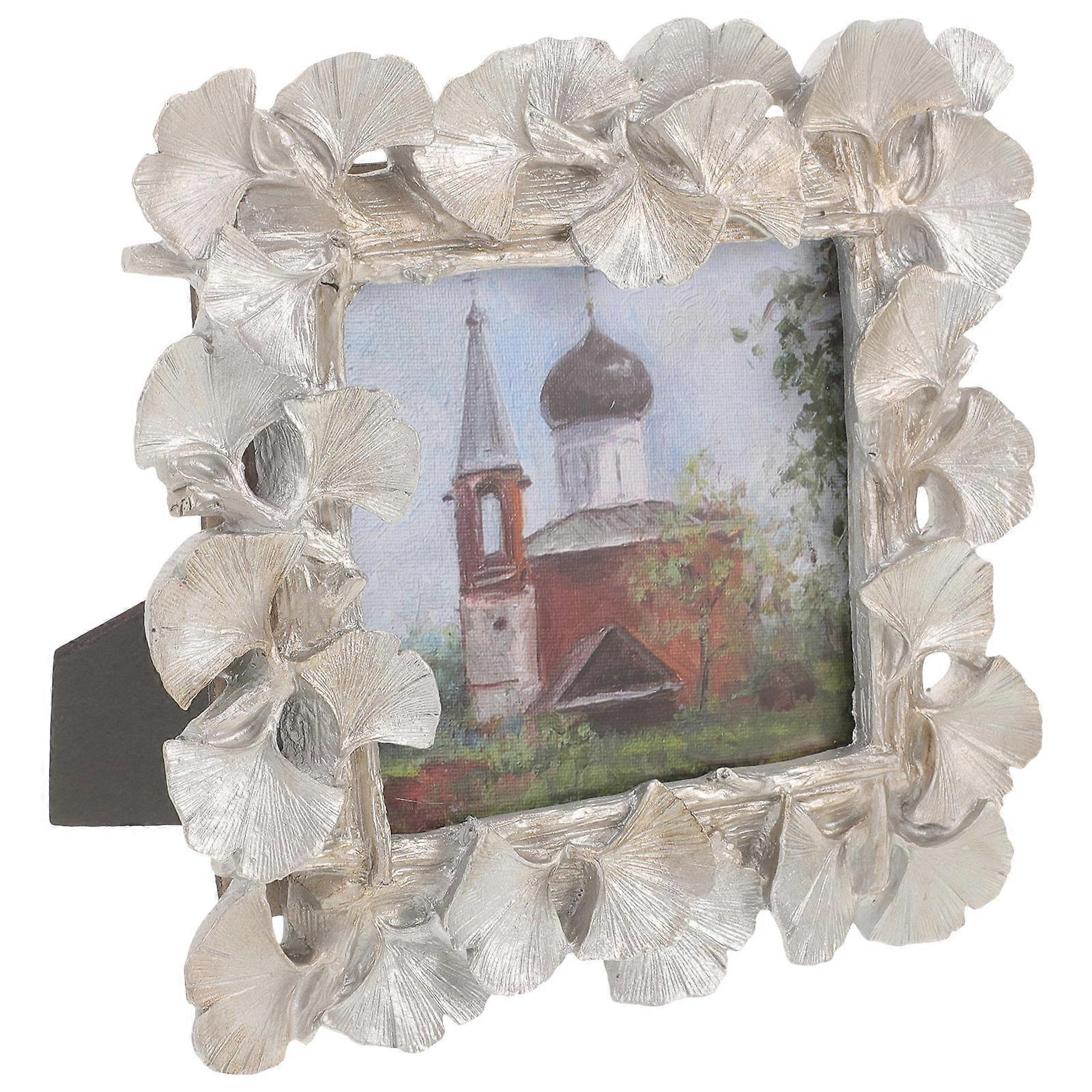 Decorative Picture Frame for Decoration 3Pcs Silver Ginkgo Leaf Photo Frames