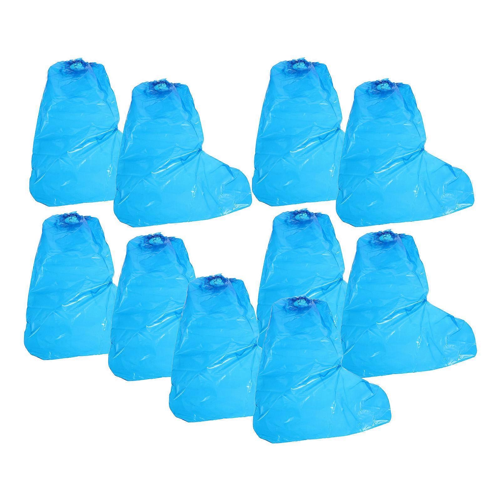 Rain Shoe Covers Rain Shoe Protector for Outdoor Use 30Pcs Blue