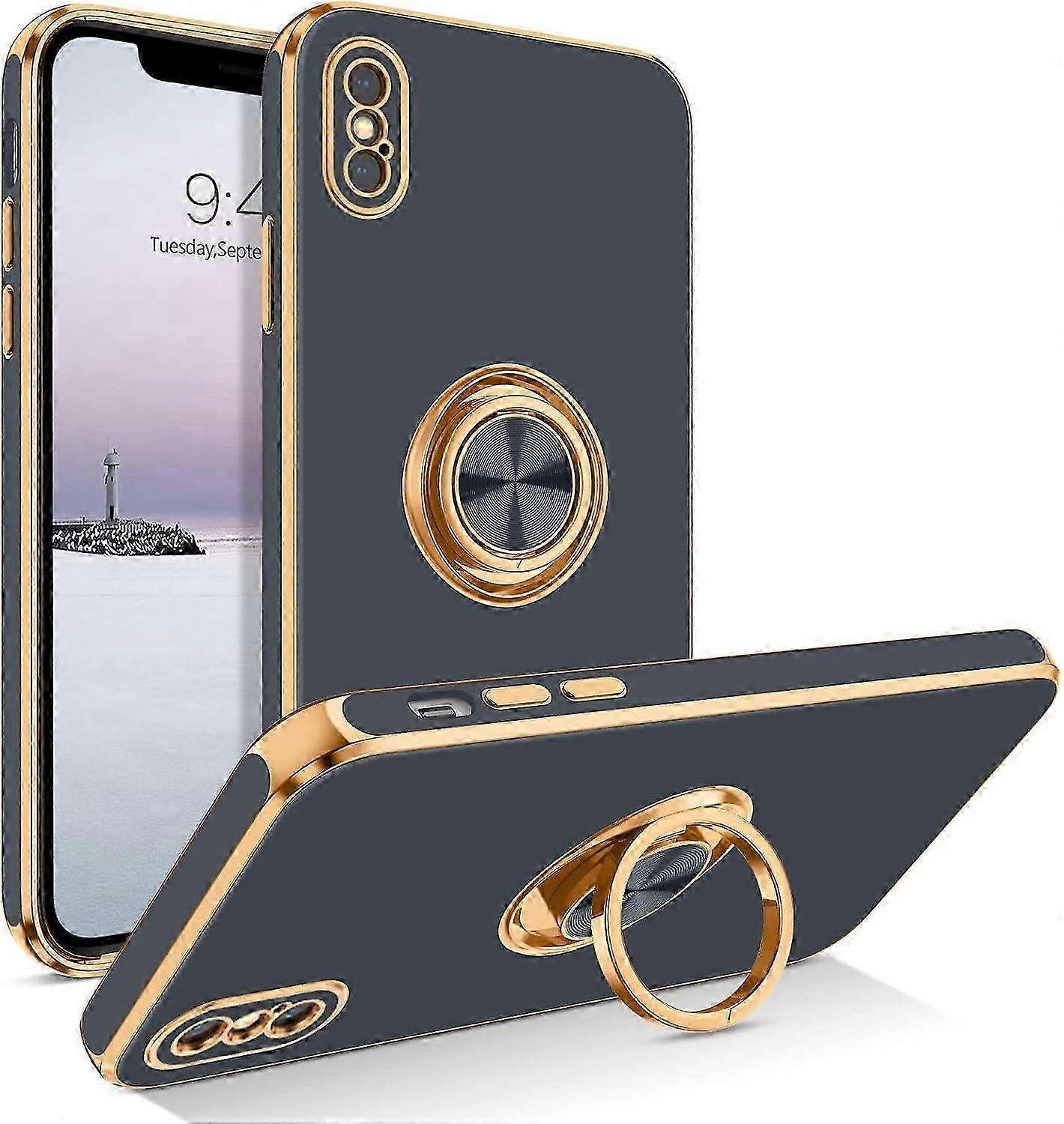 TIANYING for iPhone Xs Max Case, Phone Case iPhone XsMax, Slim Fit Kickstand Ring Holder Design Shockproof Protection Soft TPU Bumper Drop Protective