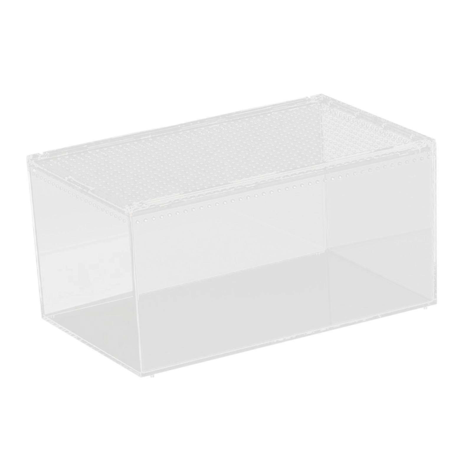 Reptile Terrarium Acrylic Reptile Feeding Box for Crayfish Amphibians Turtle