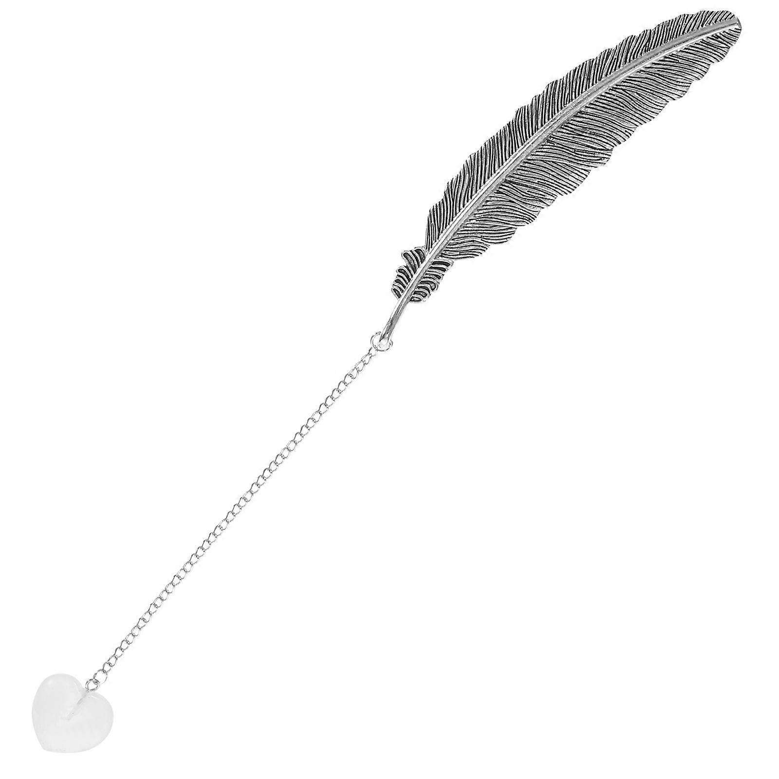 Guided Reading Book Reading Bookmark Silver Crystal Pendant 5Pcs