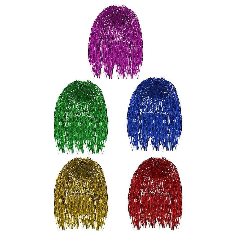 10 Pcs Shiny Fake Hair Wigs Costume Accessory For Partygoers In Assorted Color For Fashionable Looks At Various Events