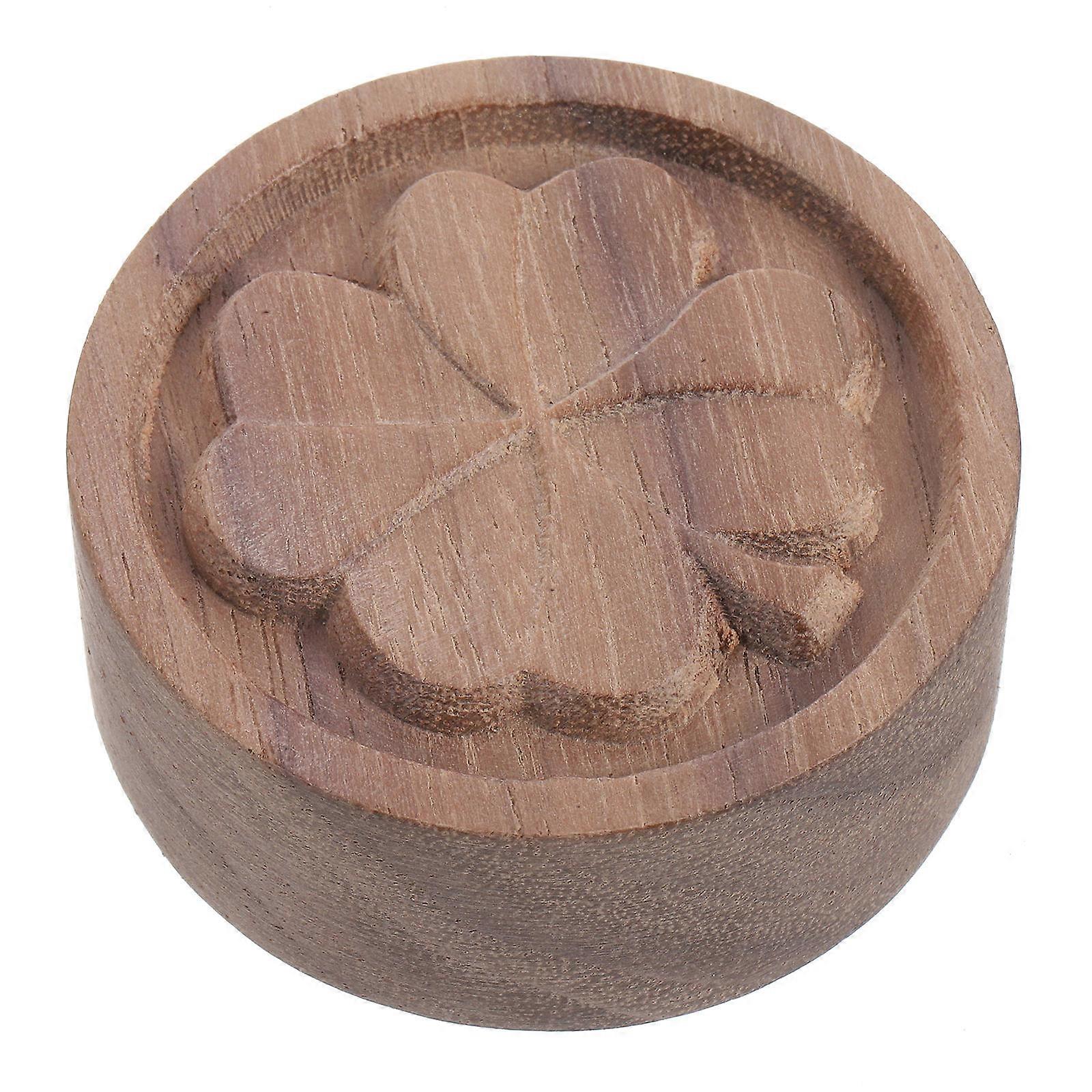 4Pcs Wood Essential Oil Diffuser for Mood Enhancing Brown Round