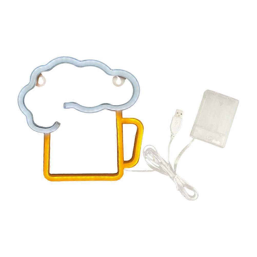 LED Beer Mug Shaped Neon Light for Wall Decoration