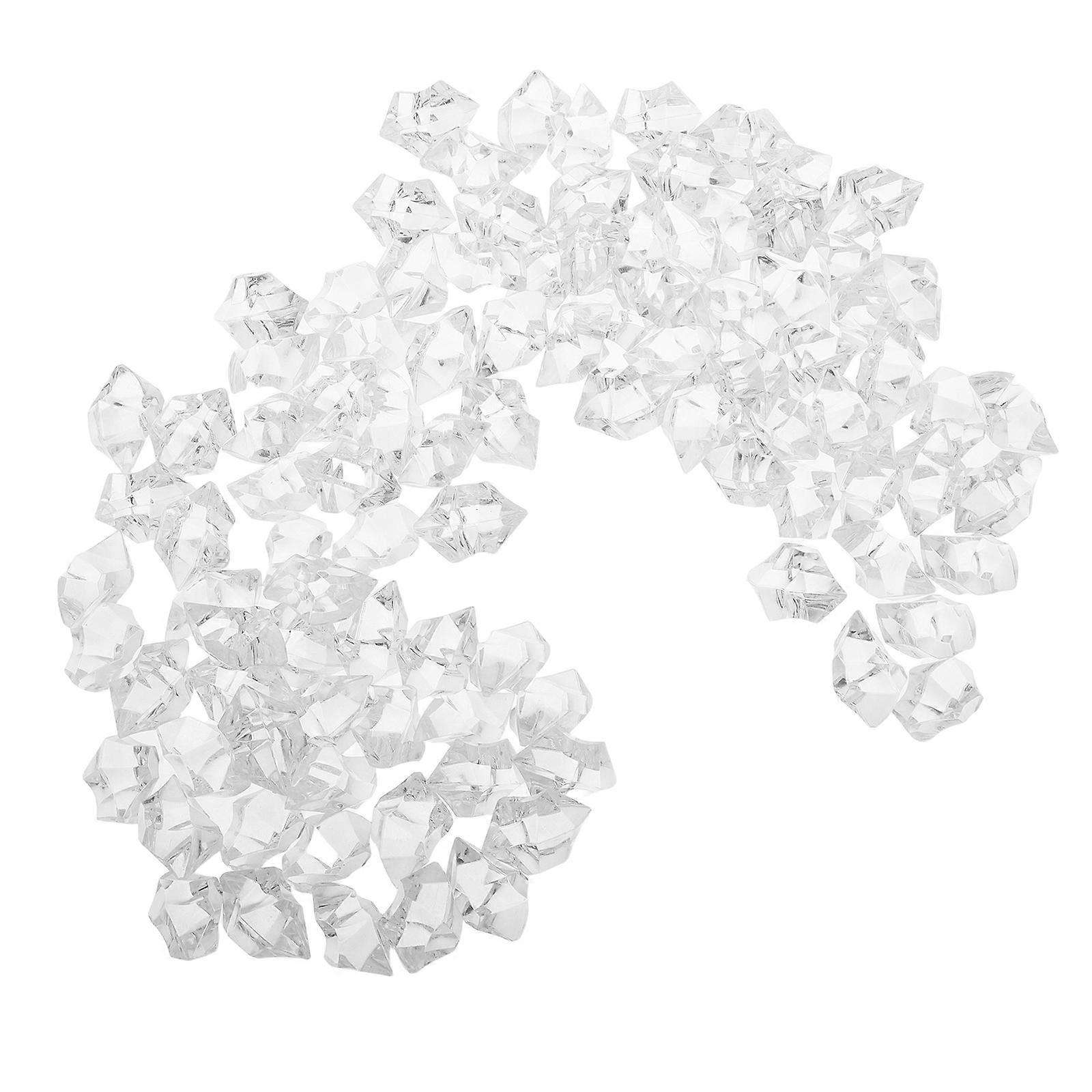 Reused Ice Cube Faux Ice Cubes Simulation Technology For Decorative Settings Vase Fillers Irregular Shape 200Pcs