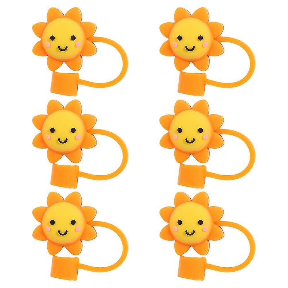 Cute Sun Straw Toppers Silicone Straw Cover for 18Pcs Kit