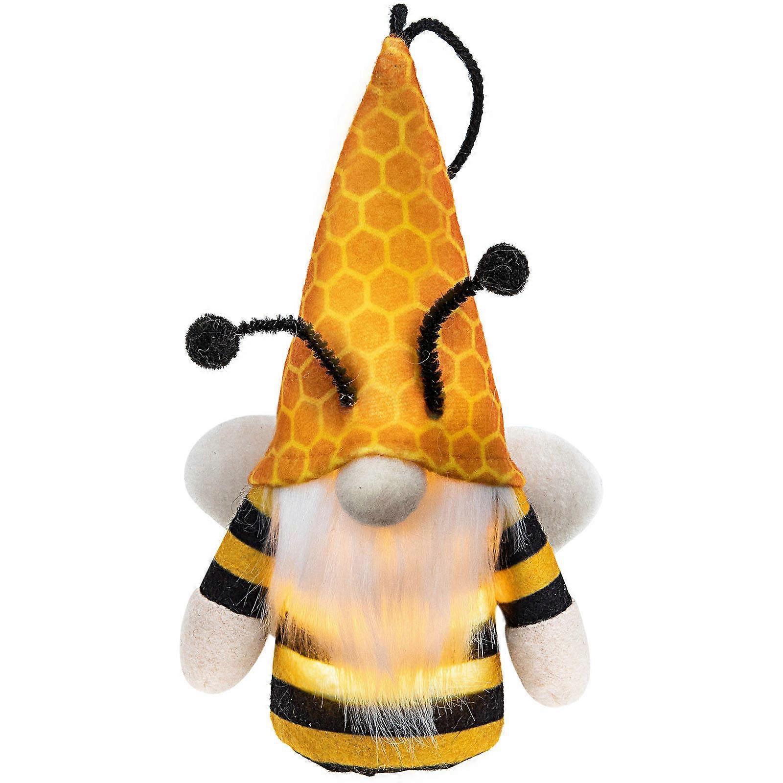 Gnome Doll Plastic and Cloth Doll with Light for Decorative Use 3Pcs