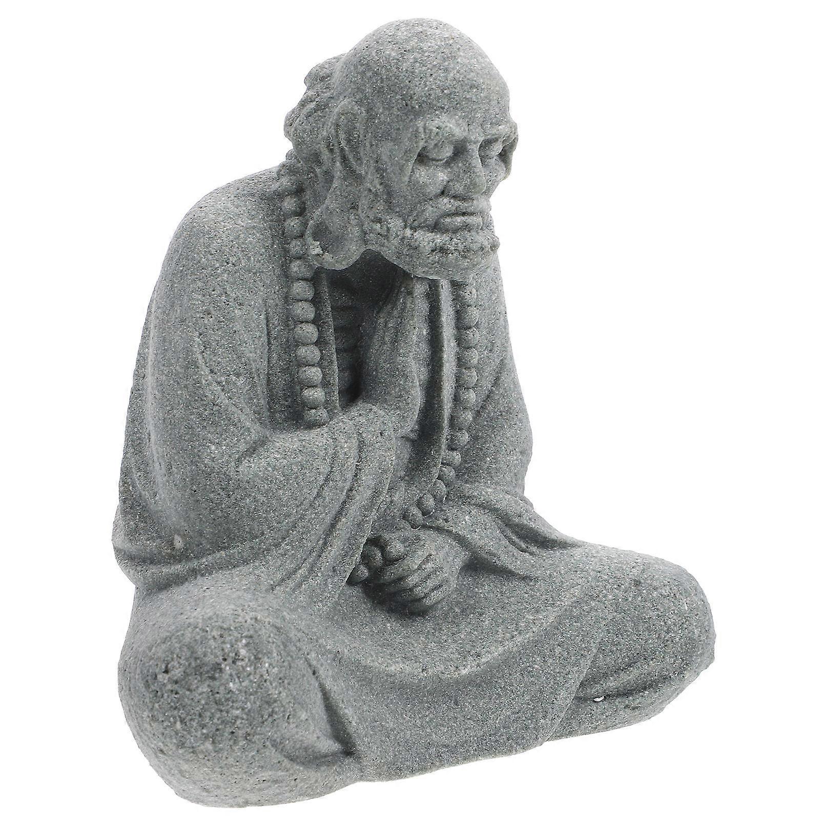 Fish Tank Buddha Statue for Aquarium Decoration 5Pcs Resin Meditation Figurines