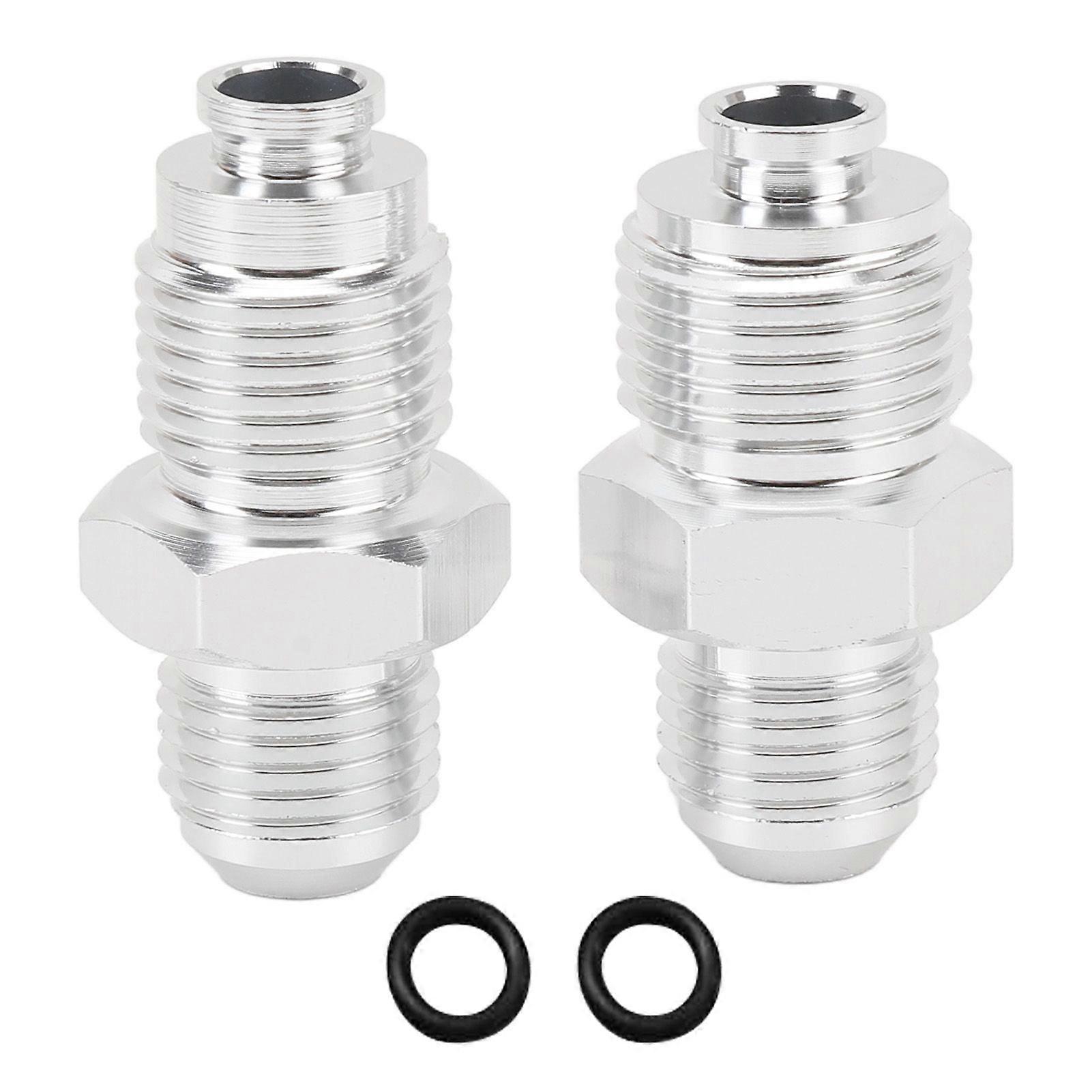 2 Pcs 6AN Power Steering Fitting Metal Alloy Steering Bump Tube Adapter Connector for Power Steering Boxes with O Ring Fittings