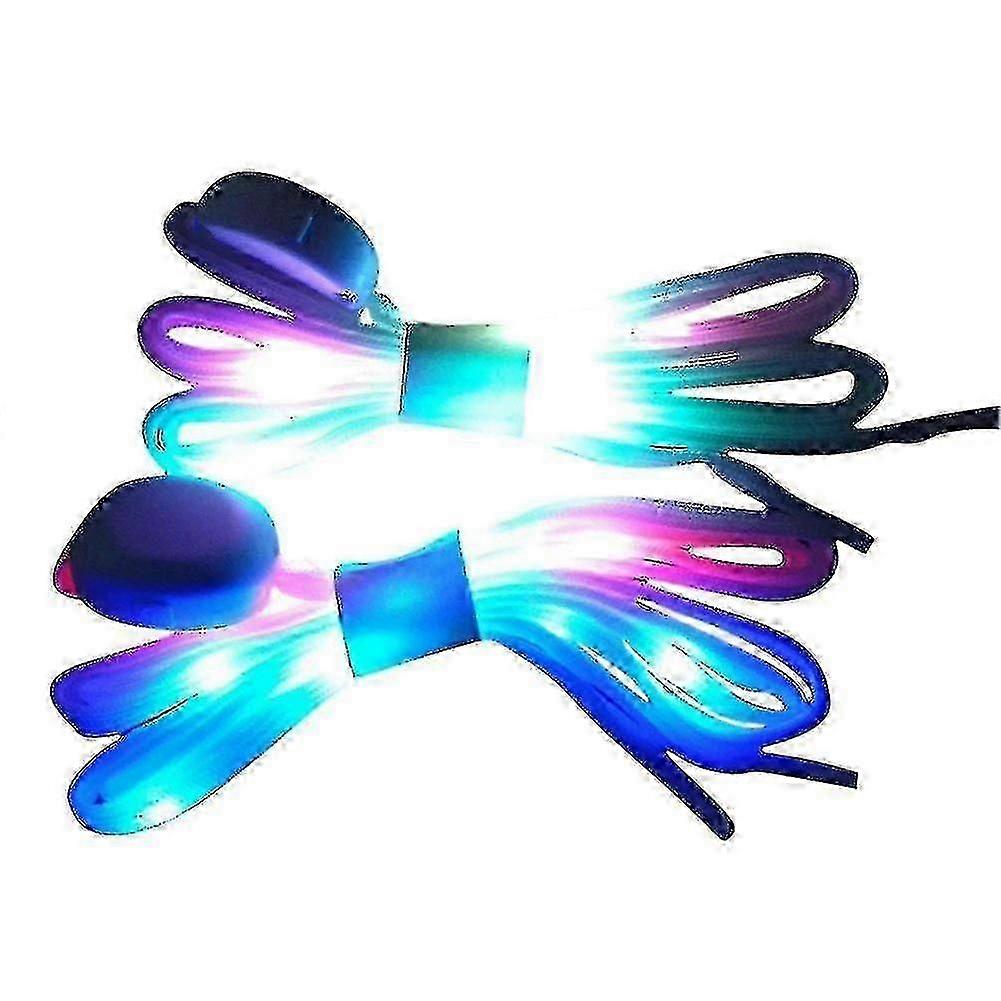 Led White Light Up Shoe Laces 3 Modes 5 Colors Flashing Shoestrings Cs