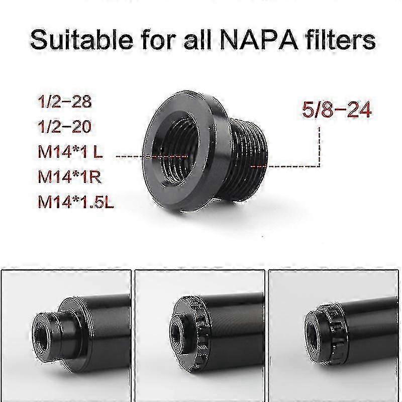 1pc Of 5/8" X 24 To 1/2-28 To M14x1 To M14x1.5 For Barrel Thread Adapter-yujia
