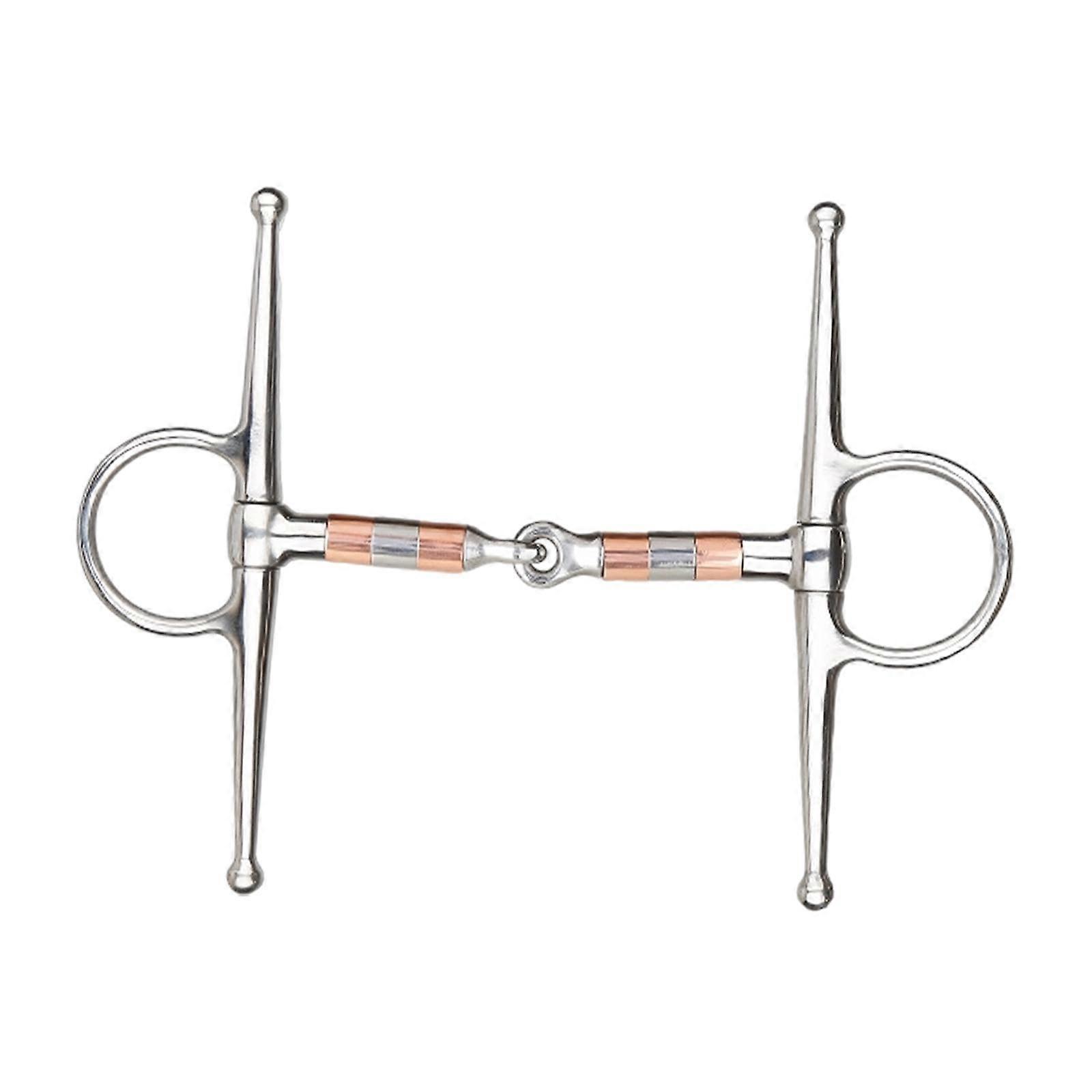 Horse Bit Copper Rollers Snaffle Training Bit For Equestrian Accessories Size Cob English Bridle Compatible