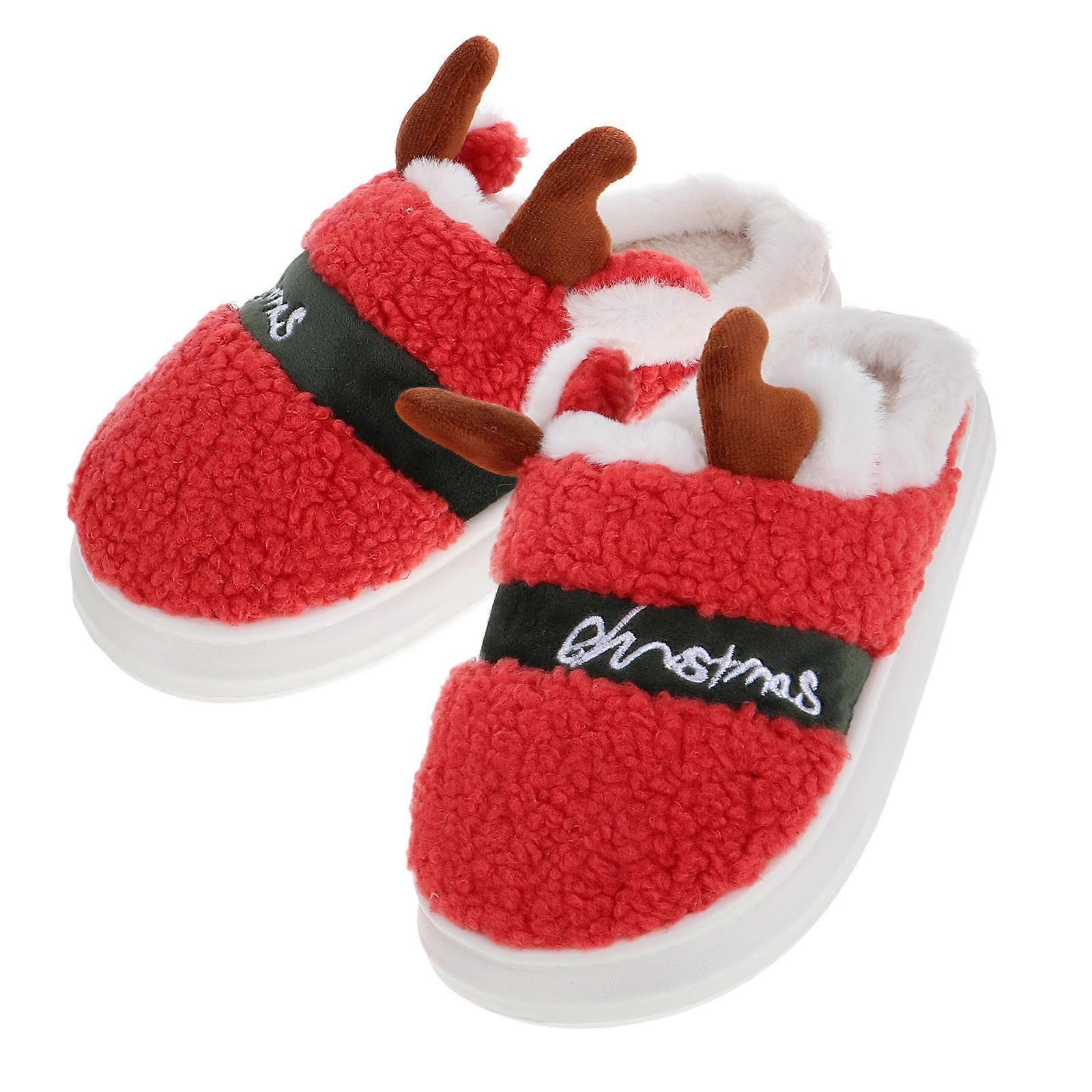 Chaussons de renne pour femmes, chaussons chauds pour la maison, 2 paires