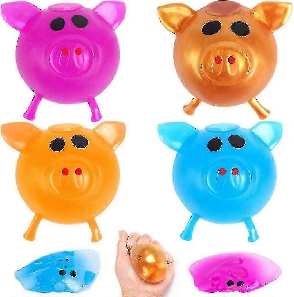 4 buc Stres Bile Splat pig Jello Porci Strângeți fructe Ball Antistress pig Splat Ball Stress Relief Pig Water Ball Venting Sticky Pig
