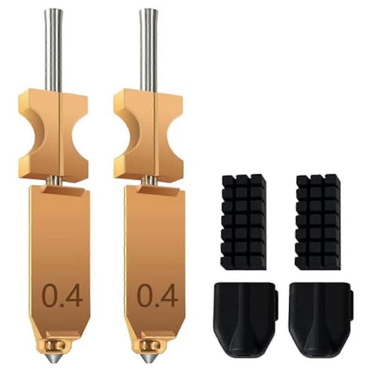 2Packs for AD5X Upgraded 3D Printer 0.4mm Hotend Nozzle Assembly,Extra 2PCS Silicone Sock+ 2PCS Nozzle Brush